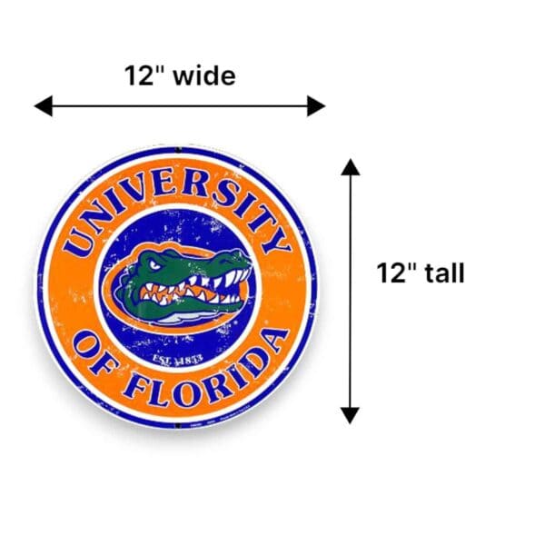 Florida Gators Round Metal Sign