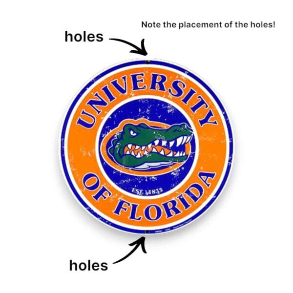 Florida Gators Round Metal Sign