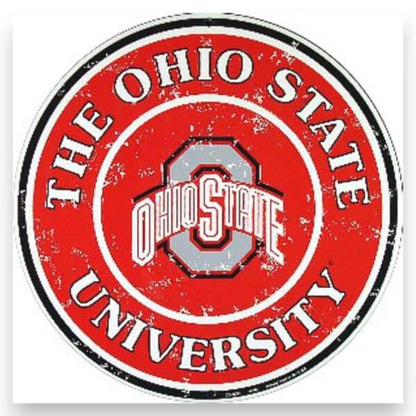 Ohio State Round Metal Sign
