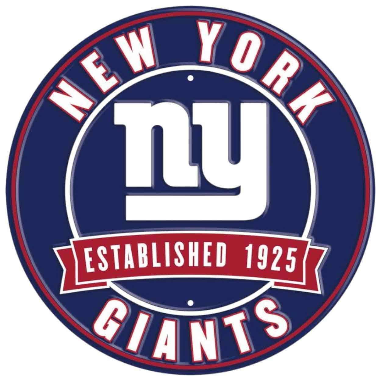 New York Giants Round Metal Sign Buy Online Now