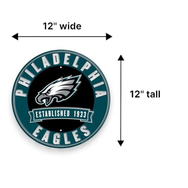 Philadelphia Eagles Round Metal Sign