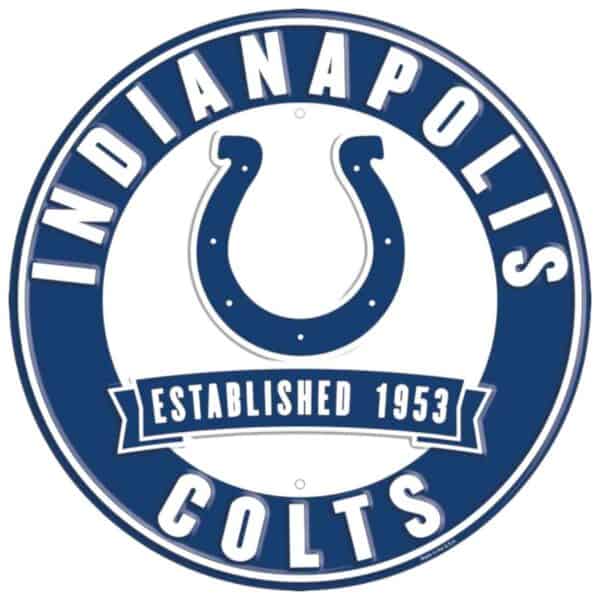 Indianapolis Colts Round Metal Sign