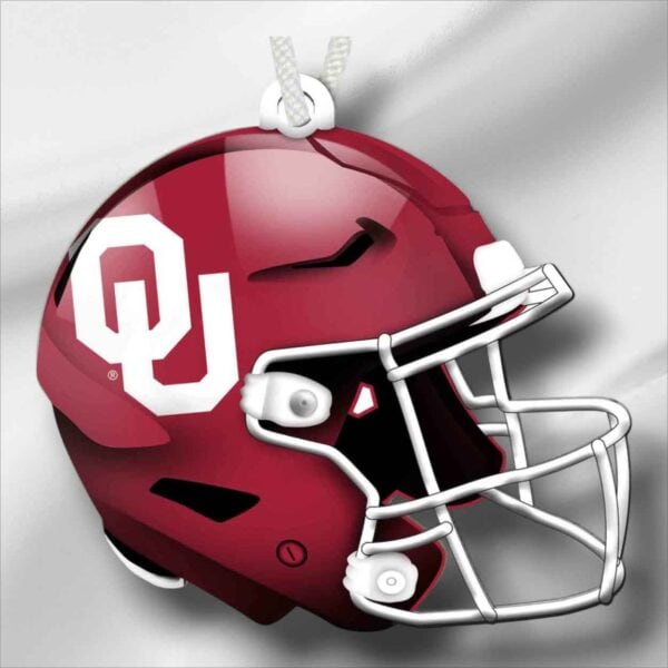 Oklahoma Sooners Flat Helmet Ornament