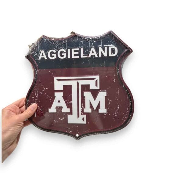 Texas AM Shield Sign