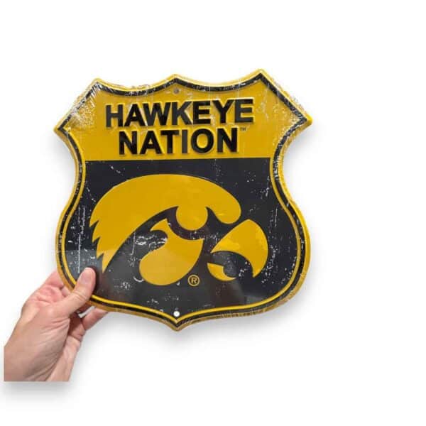 Iowa Hawkeyes Shield Sign