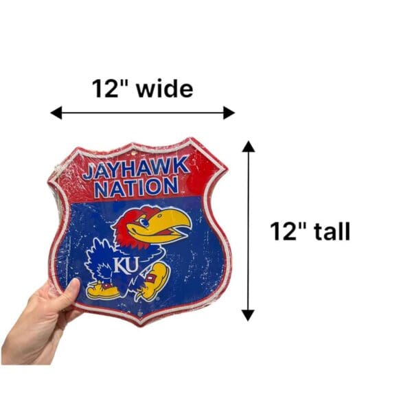 Kansas Jayhawks Shield Sign