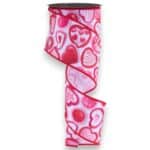 2.5" Valentine Candy Ribbon - 10 yards
