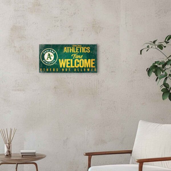 Oakland Athletics Fans Welcome Sign