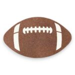 Brown White Flat Football Ornament