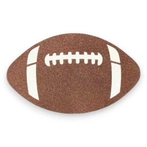 Brown White Flat Football Ornament