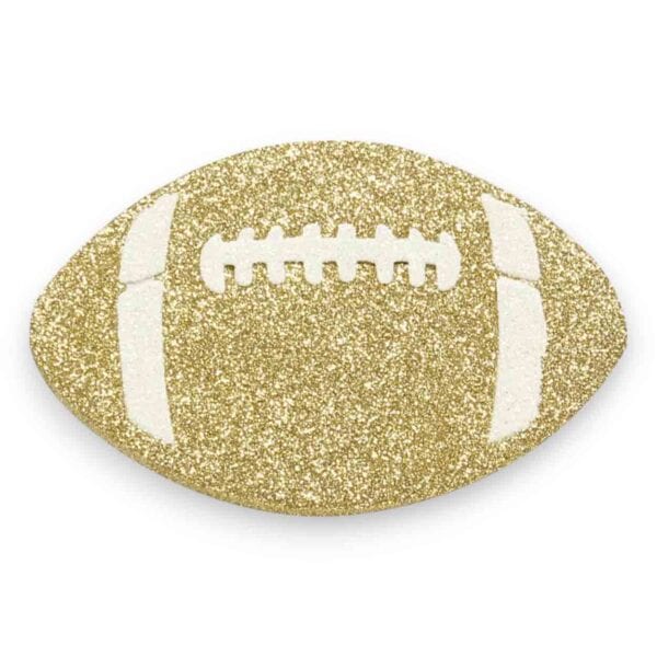 Gold White Flat Football Ornament