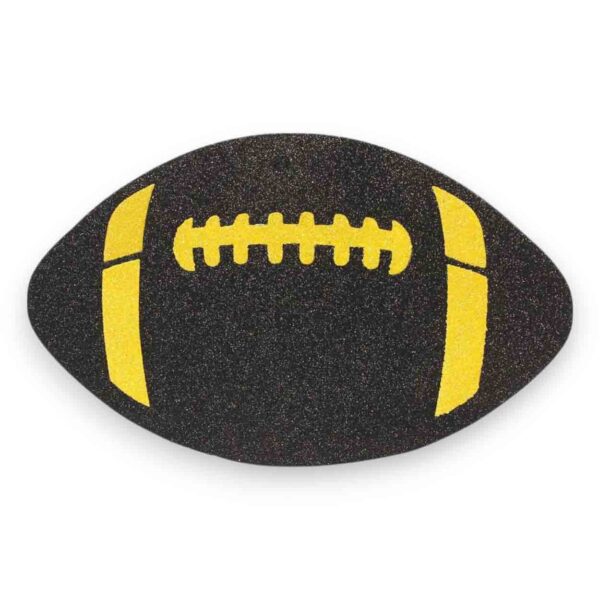 Black Yellow Flat Football Ornament