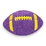 Purple Yellow Flat Football Ornament