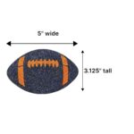 Navy Orange Flat Football Ornament
