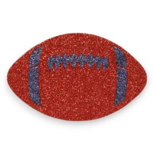 Red Navy Flat Football Ornament