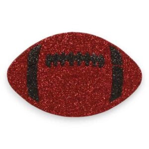Red Black Flat Football Ornament