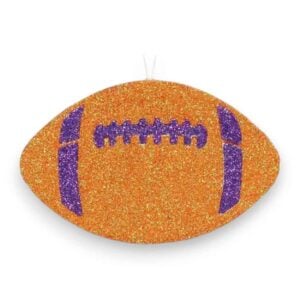 Orange Purple Flat Football Ornament