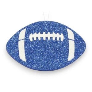 Blue White Flat Football Ornament