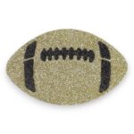 Gold Black Flat Football Ornament