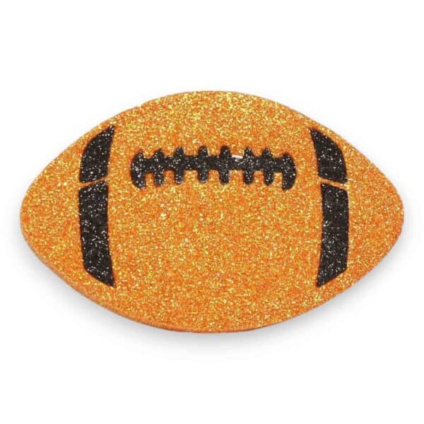 Orange Black Flat Football Ornament