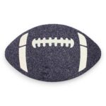 Navy White Flat Football Ornament