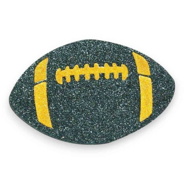 Green Yellow Flat Football Ornament