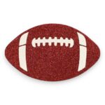 Red White Flat Football Ornament