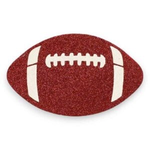 Red White Flat Football Ornament