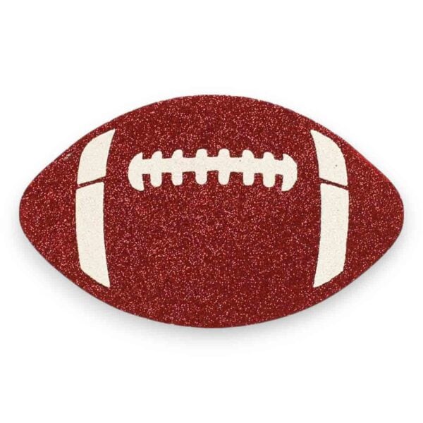 Red White Flat Football Ornament