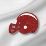 Crimson White Flat Football Helmet
  Ornament
