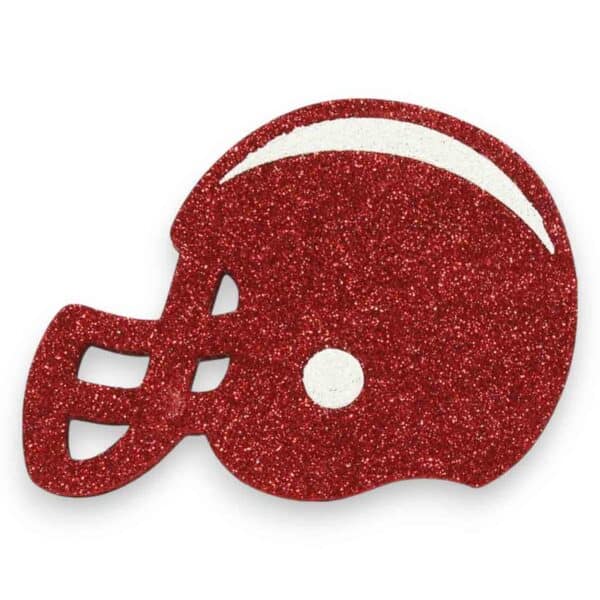 Crimson White Flat Football Helmet
  Ornament