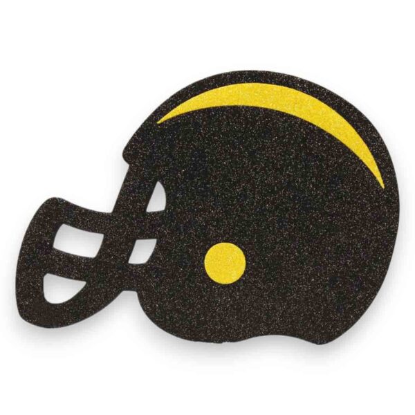 Black Yellow Flat Football Helmet
  Ornament