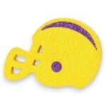 Yellow Purple Flat Football Helmet
  Ornament
