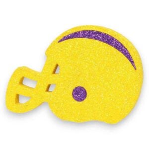 Yellow Purple Flat Football Helmet
Ornament