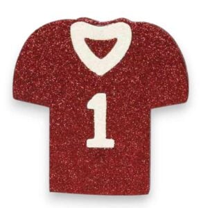 Maroon White Flat Football Jersey Ornament
