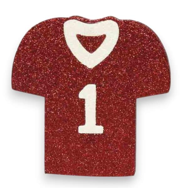 Maroon White Flat Football Jersey Ornament