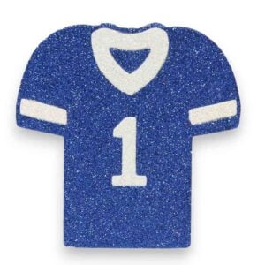 Blue White Flat Football Jersey Ornament
