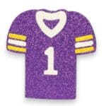 Purple Yellow Flat Football Jersey
  Ornament
