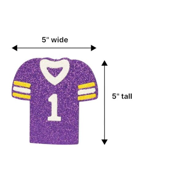 Purple Yellow Flat Football Jersey
  Ornament
