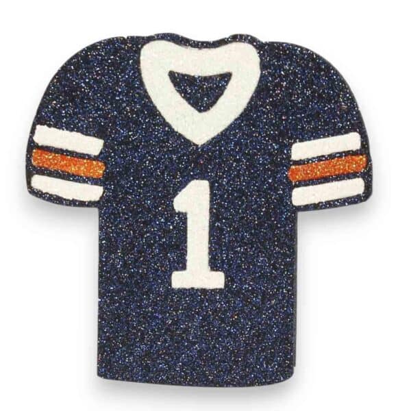 Navy Orange Flat Football Jersey Ornament