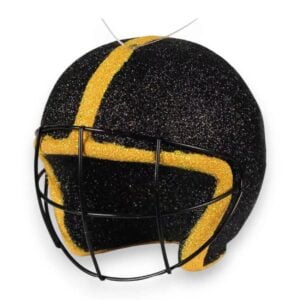 Black Yellow 3D Football Helmet Ornament