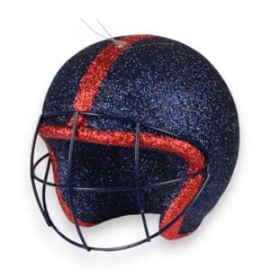 Navy Red 3D Football Helmet Ornament