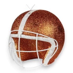 Burnt Orange 3D Football Helmet Ornament