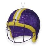Purple Yellow 3D Football Helmet Ornament