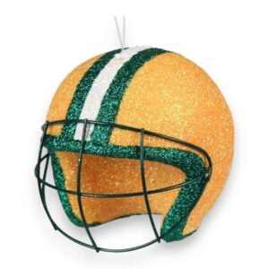 Yellow Green 3D Football Helmet Ornament