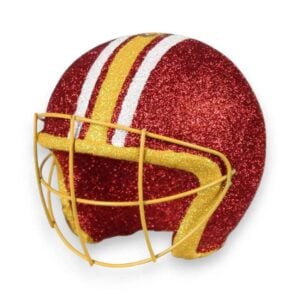 Red Yellow 3D Football Helmet Ornament
