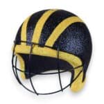 Navy Yellow 3D Football Helmet Ornament