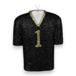 Gold Black 3D Football Jersey Ornament