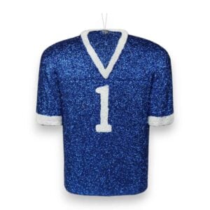 Blue White 3D Football Jersey Ornament