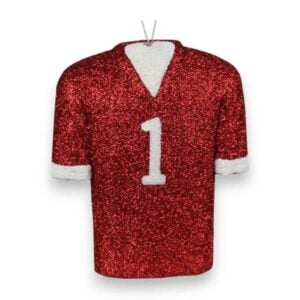 Red White 3D Football Jersey Ornament